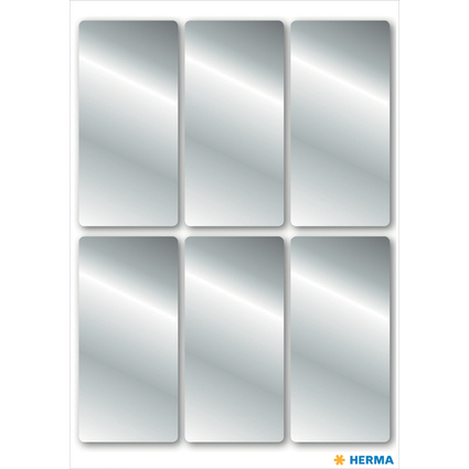 HERMA Sticker de Nol, rectangulaire, 26 x 54 mm, argent