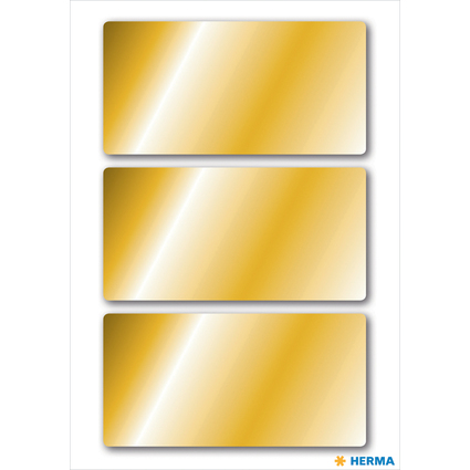 HERMA Sticker de Nol, rectangulaire, 34 x 67 mm, or