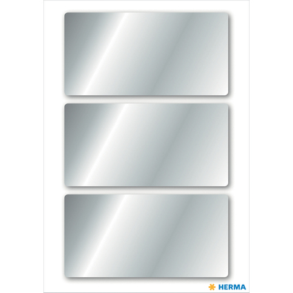 HERMA Sticker de Nol, rectangulaire, 34 x 67 mm, argent