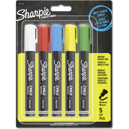 Sharpie Marqueur craie, blister de 5, assorti