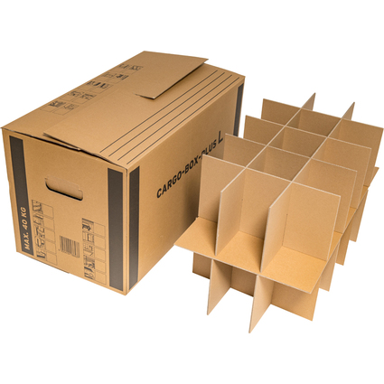 SMARTBOXPRO Carton  verres, en carton ondul, brun