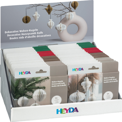 HEYDA Set dcoration alvole "boules & gouttes"