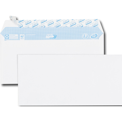 GPV Enveloppes, DL, 110 x 220 mm, sans fentre, blanc