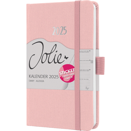 sigel Agenda de poche Jolie Feel 2025, textile, A6, rose