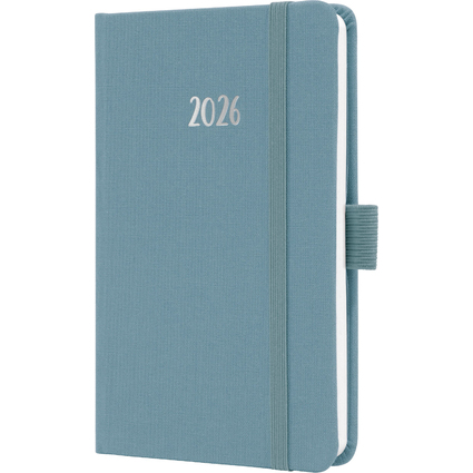 sigel Agenda de poche Jolie Feel 2026, textile, A6, bleu