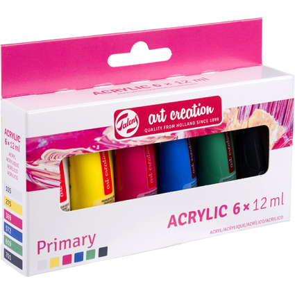 ROYAL TALENS Acrylique Art Creation Primary Set, 6 x 12 ml