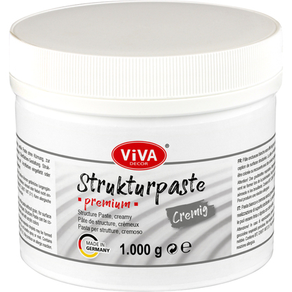 ViVA DECOR Pte structure PREMIUM crmeuse, blanc, 1.000 g