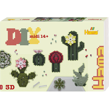 Hama Perles  repasser midi Art "Succulentes", coffret