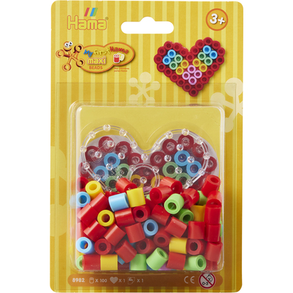 Hama Perles  repasser maxi "Petit coeur", sous blister