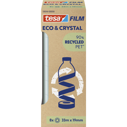 tesa Film ruban adhsif ECO & CRYSTAL, 19 mm x 33 m