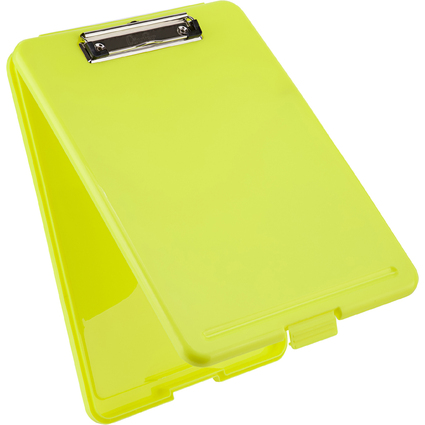 Lufer Porte-bloc  pince Safety, avec compartiment, jaune