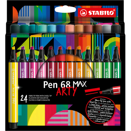 STABILO Feutre Pen 68 MAX, tui de 24 ARTY