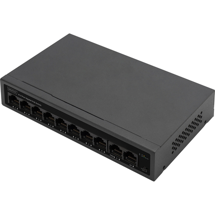 DIGITUS Commutateur 8+2 ports GE PoE, 10/100/1000 Mbps