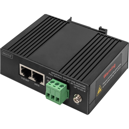 DIGITUS Injecteur industriel PoE Gigabit Ethernet