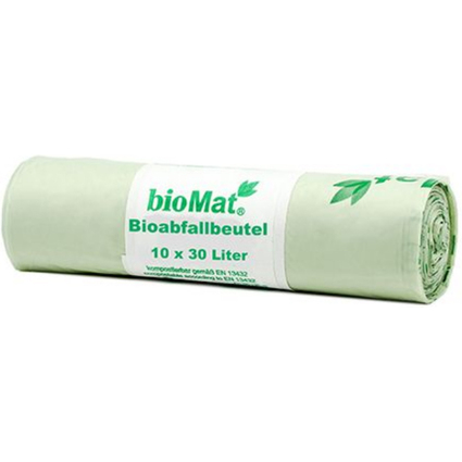 PAPSTAR Sac compostable "bioMAT", 30 litres, vert