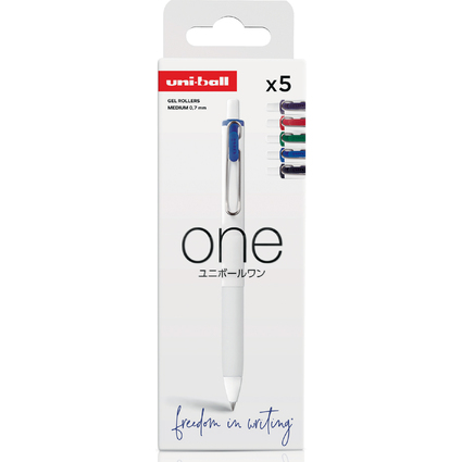 uni-ball Stylo roller encre gel one UMNS/07, set "Classique"