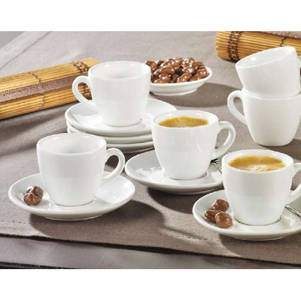 Esmeyer Tasse espresso "Bistro", set de 6, blanc