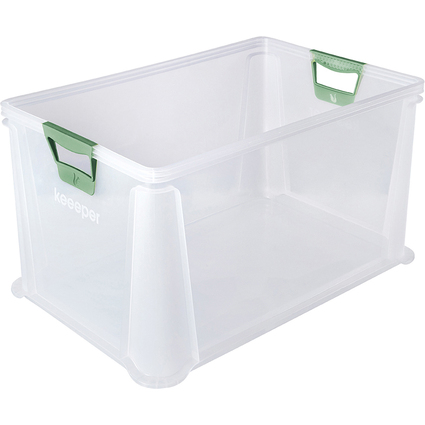 keeeper Bote de rangement "luis", 64 litres, transparent