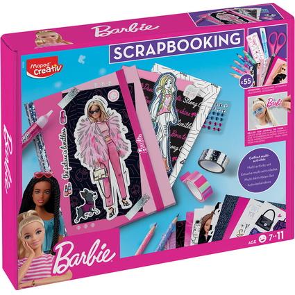 Maped Creativ Coffret Scrapbooking Barbie, 55 pices