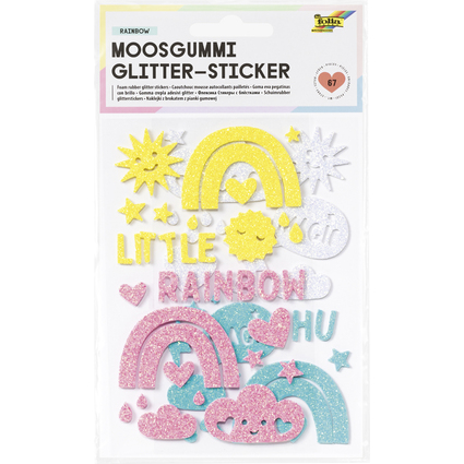 folia Sticker paillet en caoutchouc mousse "Rainbow"