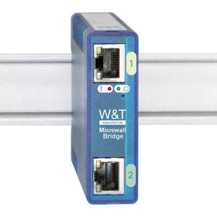 W&T Microwall Bridge, IP20, botier en plastique, bleu