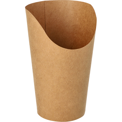 PAPSTAR Pot  wrap, rond, 470 ml, brun