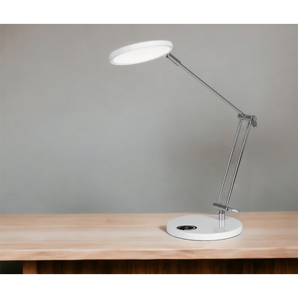 Hansa Lampe de bureau LED "Spark", socle, blanc