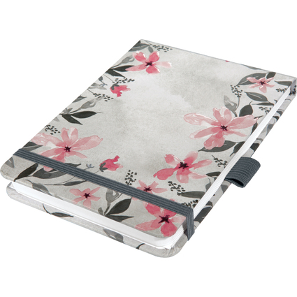 sigel Notizblock Jolie Beauty "Loose Florals Grey", DIN A6+