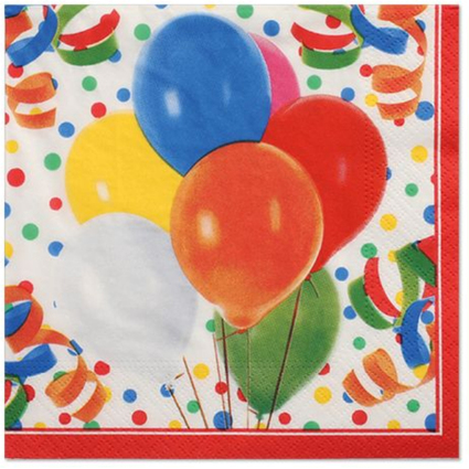 PAPSTAR Serviettes  motifs "Lucky Balloons", 330 x 300 mm