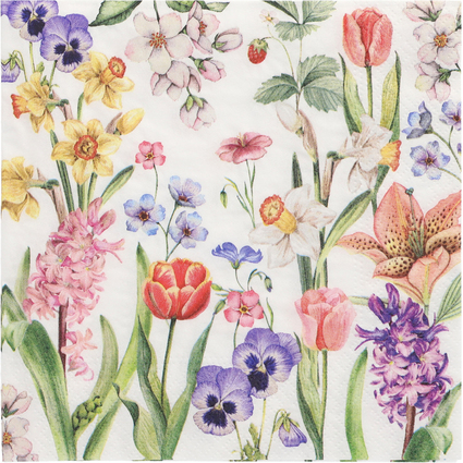 PAPSTAR Serviette  motif "Flower Meadow", 330 x 330 mm
