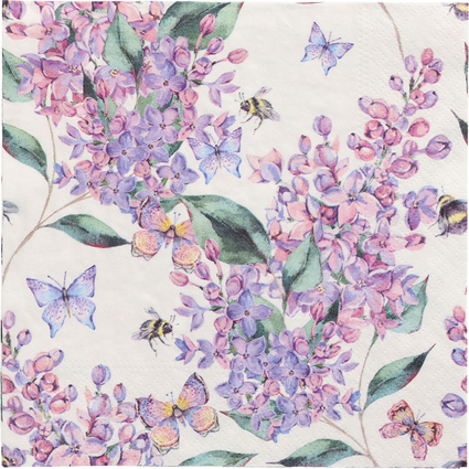 PAPSTAR Serviette  motif "Lilac Dream", 330 x 330 mm