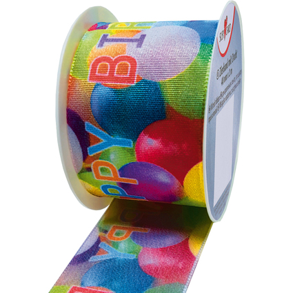 SUSY CARD Ruban cadeau, sur bobine "Ballons"
