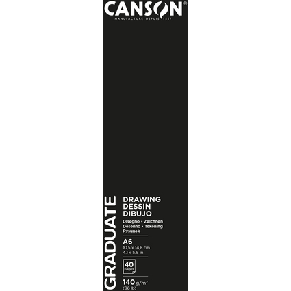 CANSON Carnet de croquis GRADUATE DRAWING, 140 x 148 mm