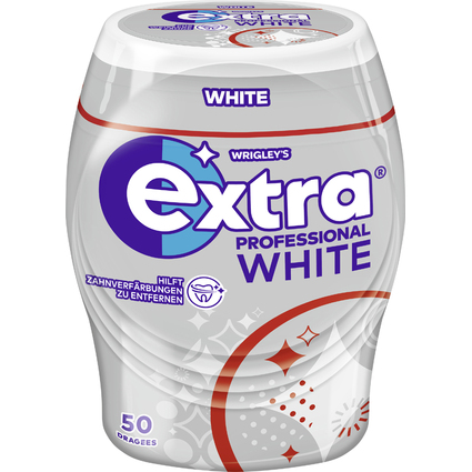 WRIGLEY'S Extra Chewing-gum PROFESSIONAL WHITE, bote de 50
