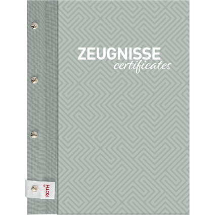 ROTH Zeugnismappe Pattern mit Buchschrauben "Dusty Mint"