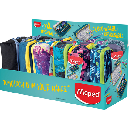 Maped Trousse  ouverture XXL, prsentoir de comptoir de 24