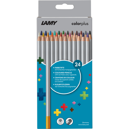 LAMY Crayon de couleur triangulaire colorplus, tui de 24