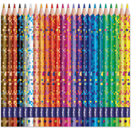 Maped Crayon de couleur PIXEL PARTY, tui carton de 24