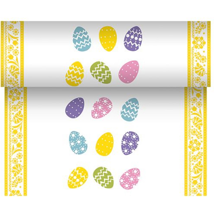 PAPSTAR Chemin de table pour Pques "Coloured Eggs"