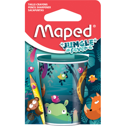 Maped Taille-crayon 2 trous JUNGLE fever, en mtal, blister