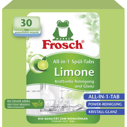 Frosch Tablettes lave-vaisselle All-in-1 Limone, 30 pices