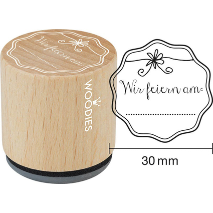 COLOP Motiv-Stempel Woodies "Wir feiern am..."