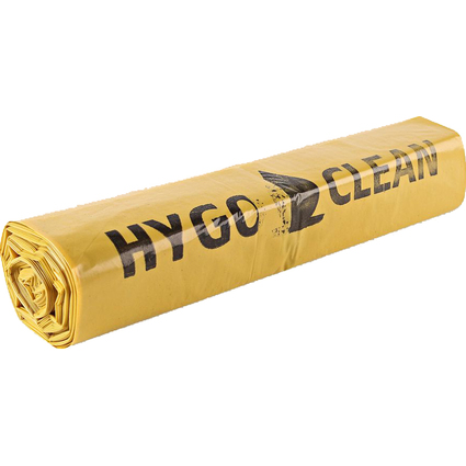 HYGOCLEAN Sac poubelle Light, 120 litres, en LDPE, jaune