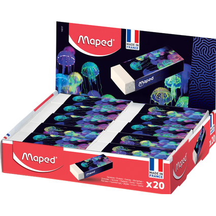 Maped Gomme en plastique DEEPSEA PARADISE, prsentoir de 20