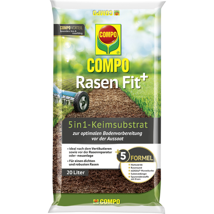 COMPO Rasen Fit+ - 5in1 Keimsubstrat, 20 Liter fr 10 qm