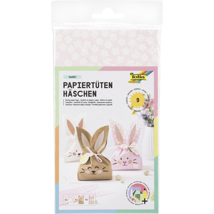 folia Set de sachets en papier "Lapin SWEET", assorti