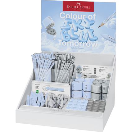 FABER-CASTELL Prsentoir familial GRIP 2001 bleu ciel/argent