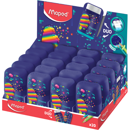 Maped Gomme-taille-crayon PIXEL PARTY, prsentoir de 20