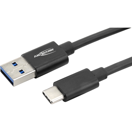 ANSMANN Cble de donnes & de charge, USB-A - USB-C, noir