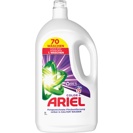 ARIEL Lessive liquide Color+, 3,5 litres, 70 lavages